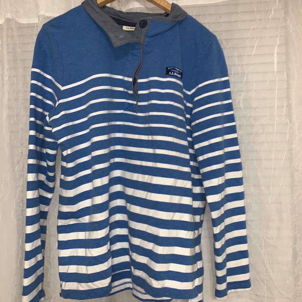 L.L. Bean Women’s Pullover Sweater 1/4 Snap Button